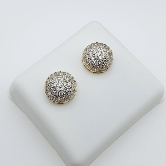 "14K Gold Plated Cubic Zircon Earrings, EVBRS464 - Picture 6 of 9